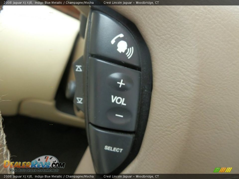 2008 Jaguar XJ XJ8 Indigo Blue Metallic / Champagne/Mocha Photo #11