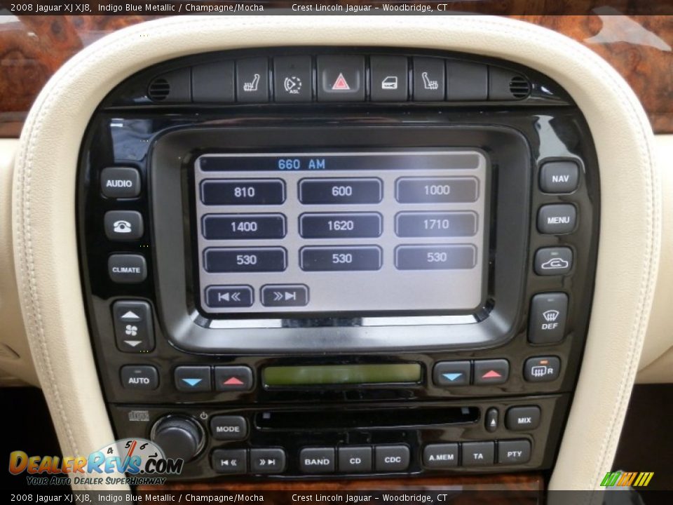 2008 Jaguar XJ XJ8 Indigo Blue Metallic / Champagne/Mocha Photo #13