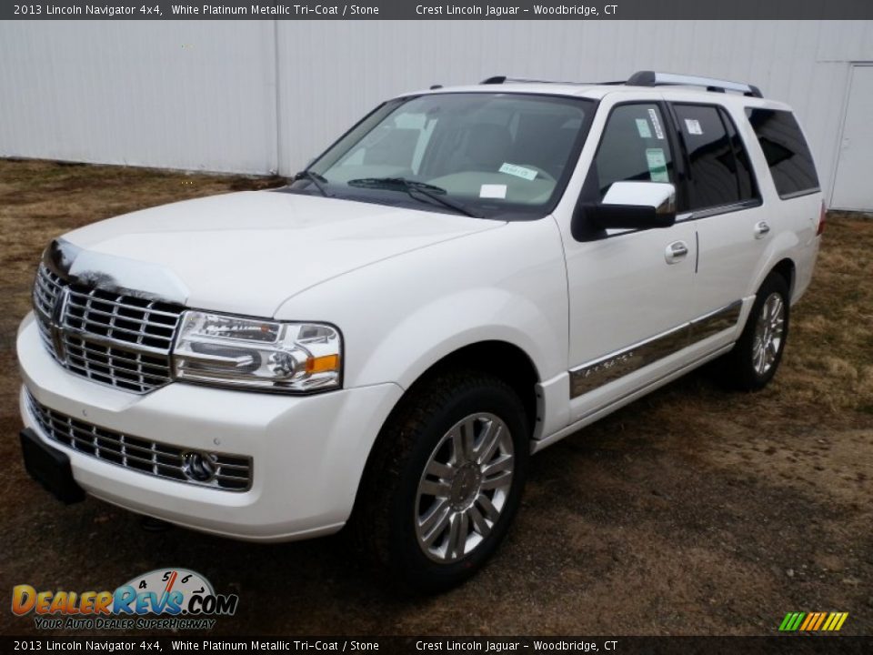 2013 Lincoln Navigator 4x4 White Platinum Metallic Tri-Coat / Stone Photo #1