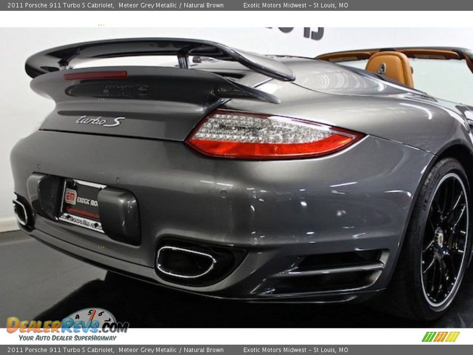 2011 Porsche 911 Turbo S Cabriolet Meteor Grey Metallic / Natural Brown Photo #19