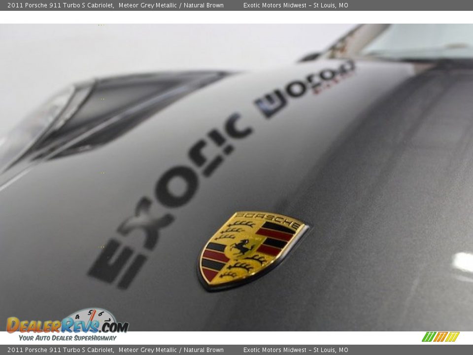 2011 Porsche 911 Turbo S Cabriolet Meteor Grey Metallic / Natural Brown Photo #20
