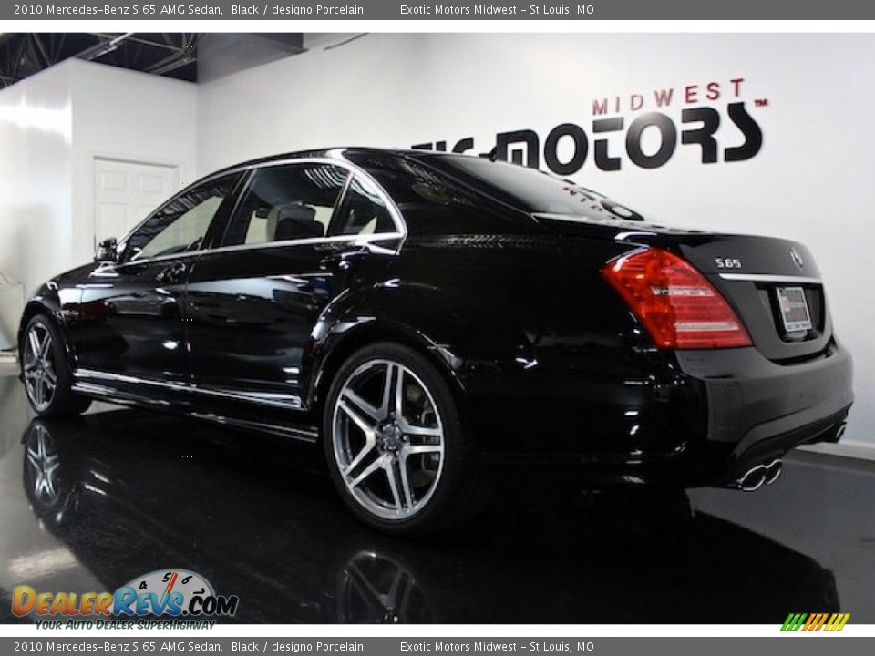 2010 Mercedes-Benz S 65 AMG Sedan Black / designo Porcelain Photo #6
