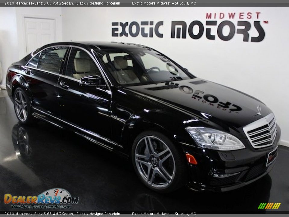 2010 Mercedes-Benz S 65 AMG Sedan Black / designo Porcelain Photo #8