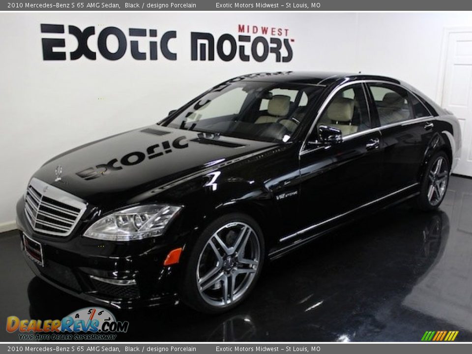 2010 Mercedes-Benz S 65 AMG Sedan Black / designo Porcelain Photo #9