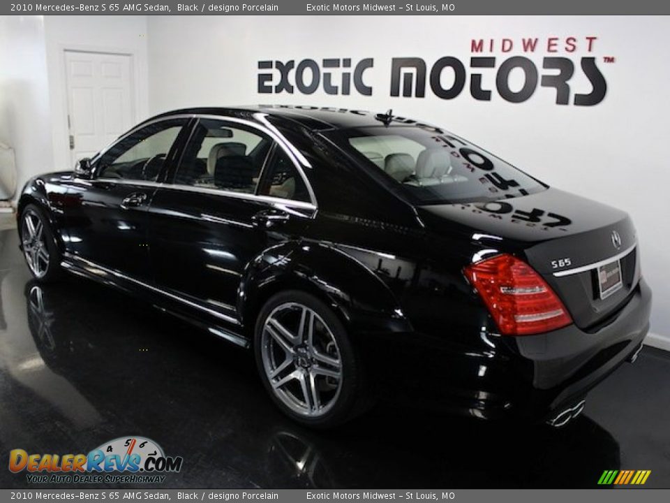 2010 Mercedes-Benz S 65 AMG Sedan Black / designo Porcelain Photo #10