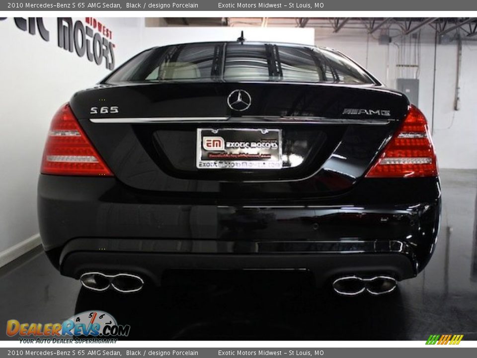 2010 Mercedes-Benz S 65 AMG Sedan Black / designo Porcelain Photo #13