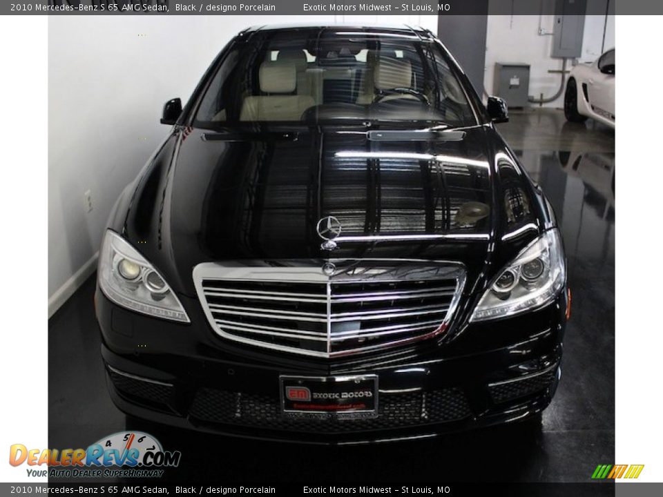 2010 Mercedes-Benz S 65 AMG Sedan Black / designo Porcelain Photo #14