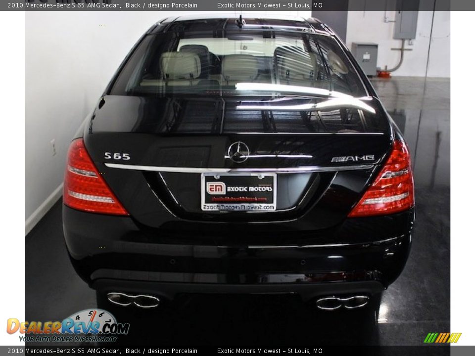 2010 Mercedes-Benz S 65 AMG Sedan Black / designo Porcelain Photo #15