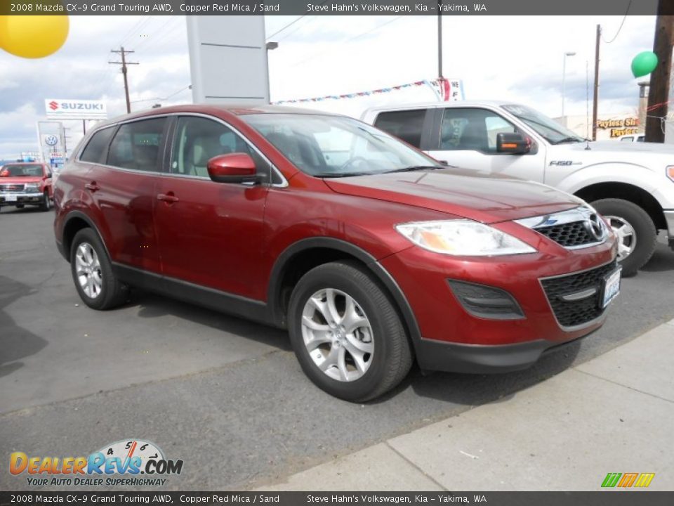 2008 Mazda CX-9 Grand Touring AWD Copper Red Mica / Sand Photo #3