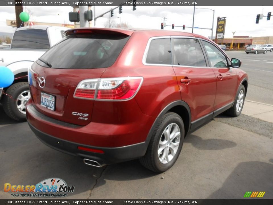 2008 Mazda CX-9 Grand Touring AWD Copper Red Mica / Sand Photo #5