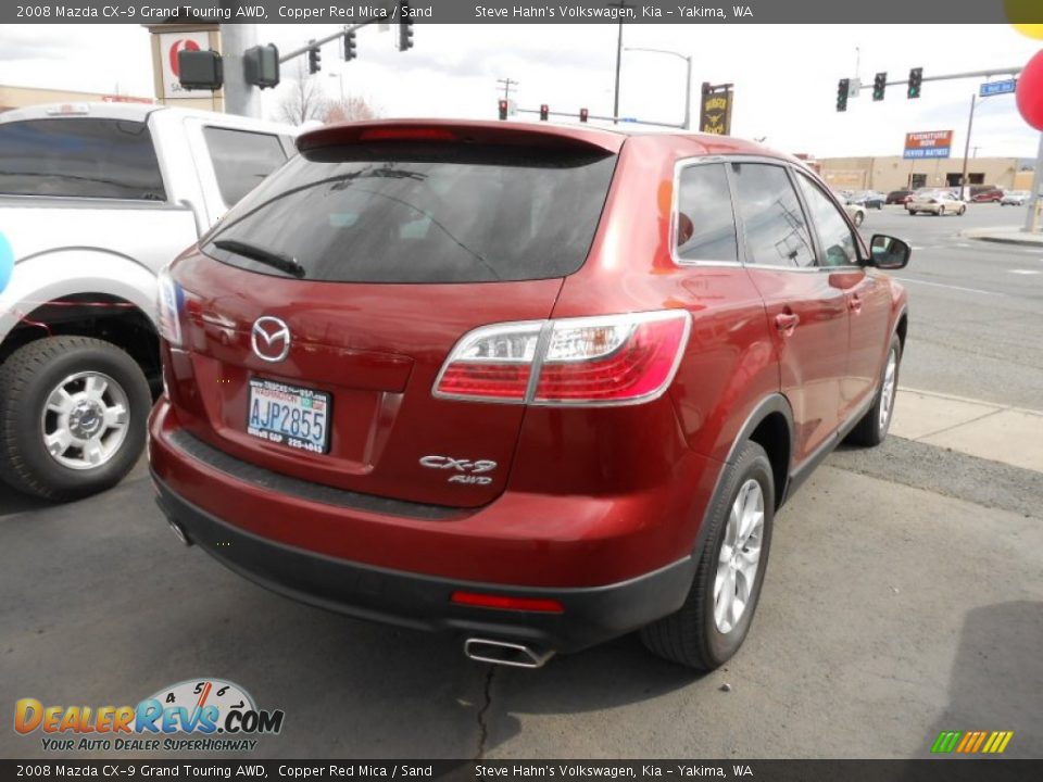 2008 Mazda CX-9 Grand Touring AWD Copper Red Mica / Sand Photo #6