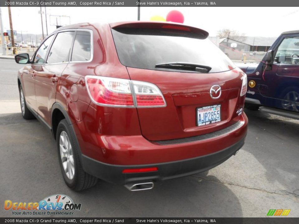 2008 Mazda CX-9 Grand Touring AWD Copper Red Mica / Sand Photo #7