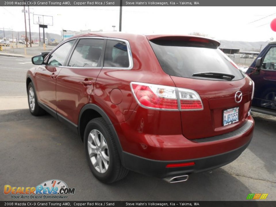2008 Mazda CX-9 Grand Touring AWD Copper Red Mica / Sand Photo #8