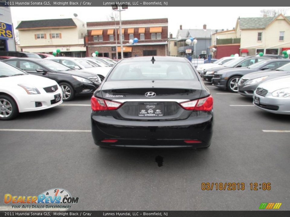 2011 Hyundai Sonata GLS Midnight Black / Gray Photo #3