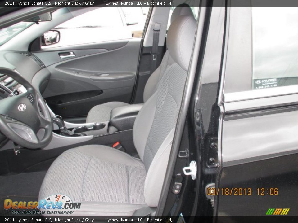 2011 Hyundai Sonata GLS Midnight Black / Gray Photo #5