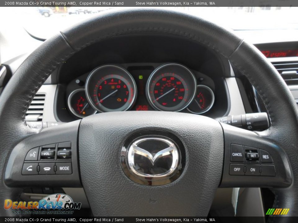 2008 Mazda CX-9 Grand Touring AWD Copper Red Mica / Sand Photo #13