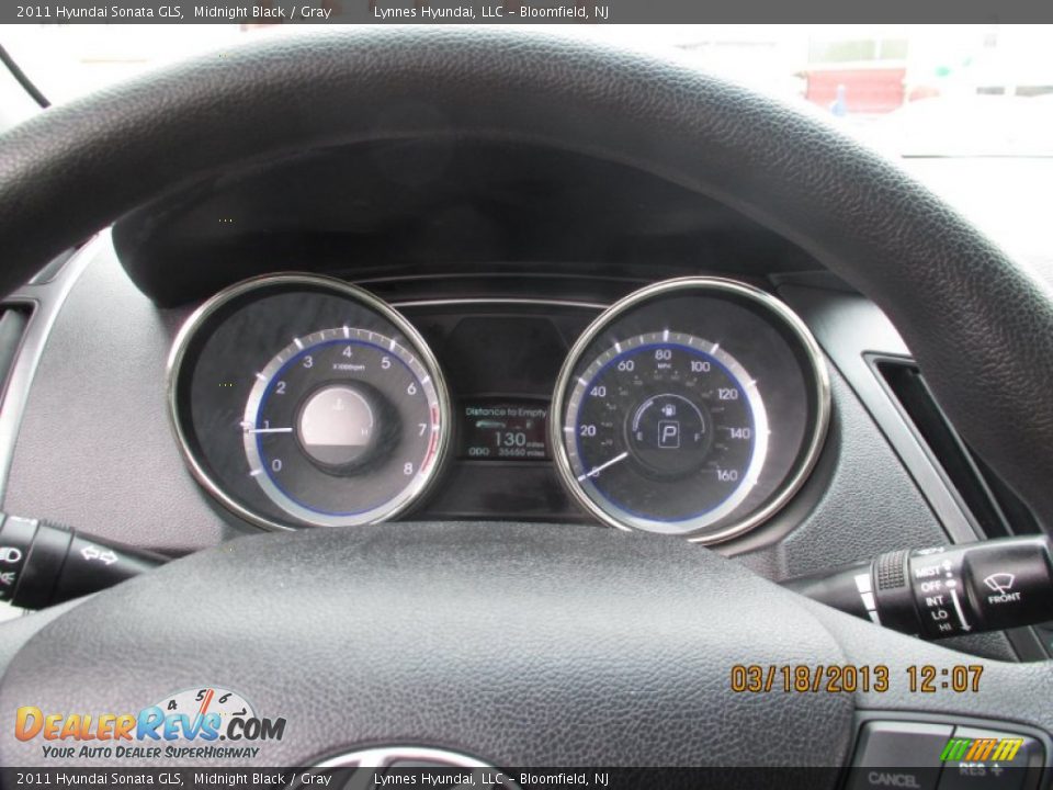 2011 Hyundai Sonata GLS Midnight Black / Gray Photo #8