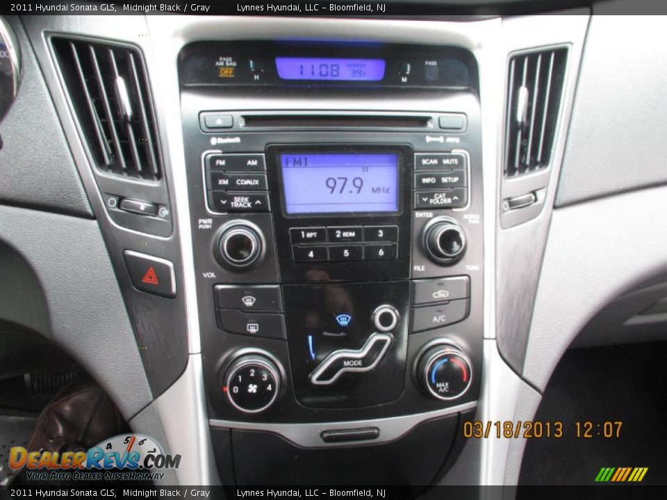 2011 Hyundai Sonata GLS Midnight Black / Gray Photo #9
