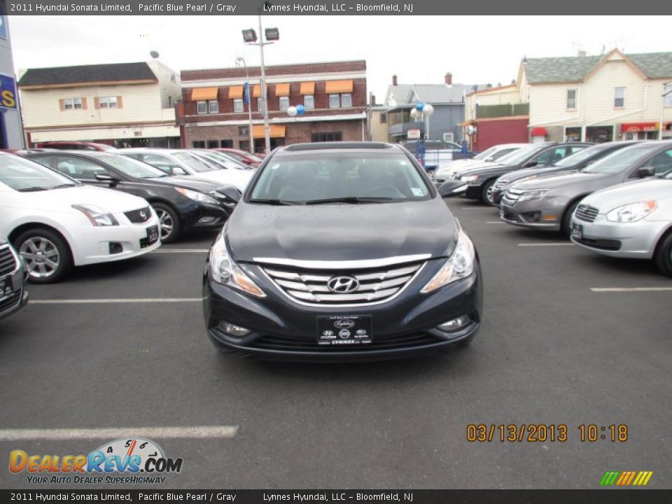 2011 Hyundai Sonata Limited Pacific Blue Pearl / Gray Photo #1