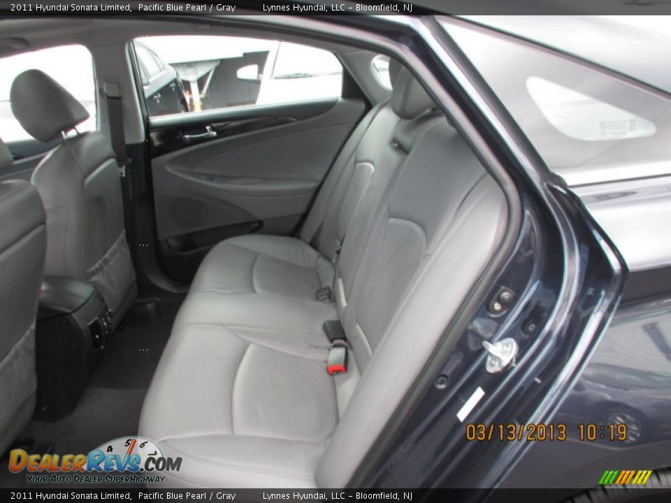 2011 Hyundai Sonata Limited Pacific Blue Pearl / Gray Photo #6