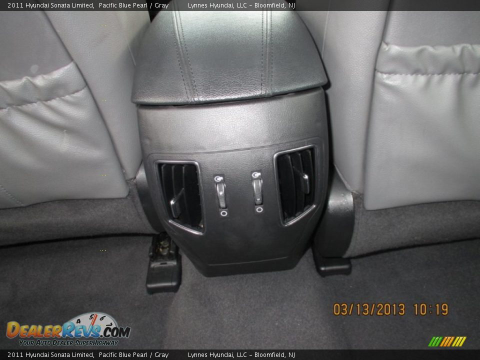 2011 Hyundai Sonata Limited Pacific Blue Pearl / Gray Photo #7