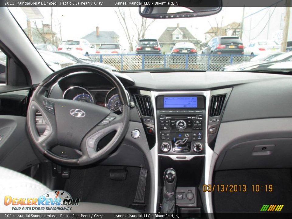 2011 Hyundai Sonata Limited Pacific Blue Pearl / Gray Photo #8