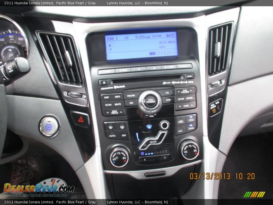 2011 Hyundai Sonata Limited Pacific Blue Pearl / Gray Photo #10