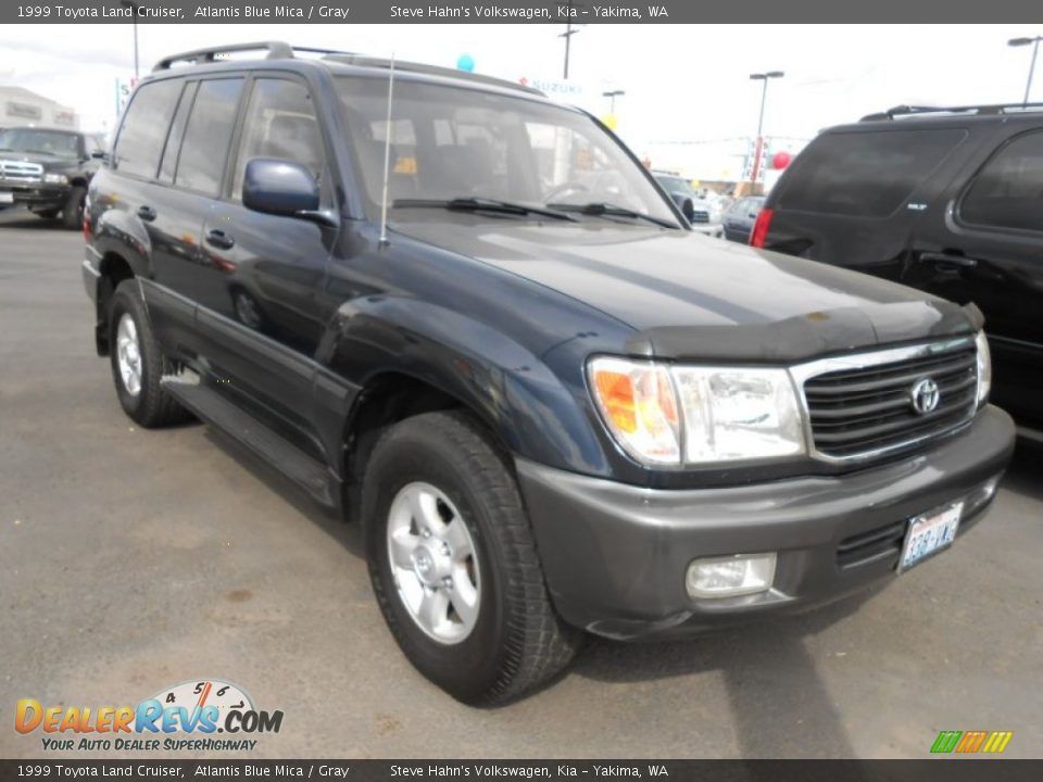 1999 Toyota Land Cruiser Atlantis Blue Mica / Gray Photo #2