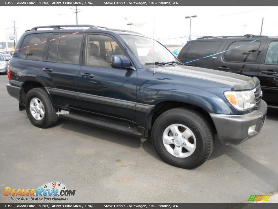 1999 Toyota Land Cruiser Atlantis Blue Mica / Gray Photo #3