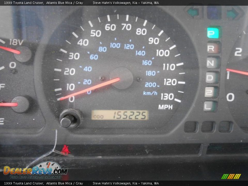 1999 Toyota Land Cruiser Atlantis Blue Mica / Gray Photo #12