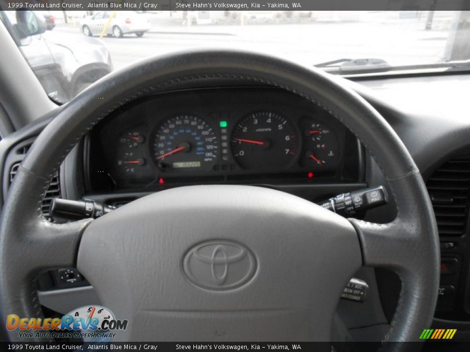 1999 Toyota Land Cruiser Atlantis Blue Mica / Gray Photo #14