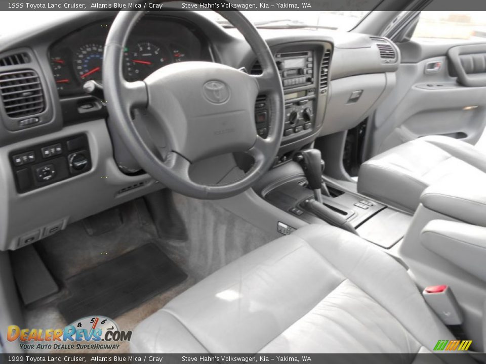 1999 Toyota Land Cruiser Atlantis Blue Mica / Gray Photo #20
