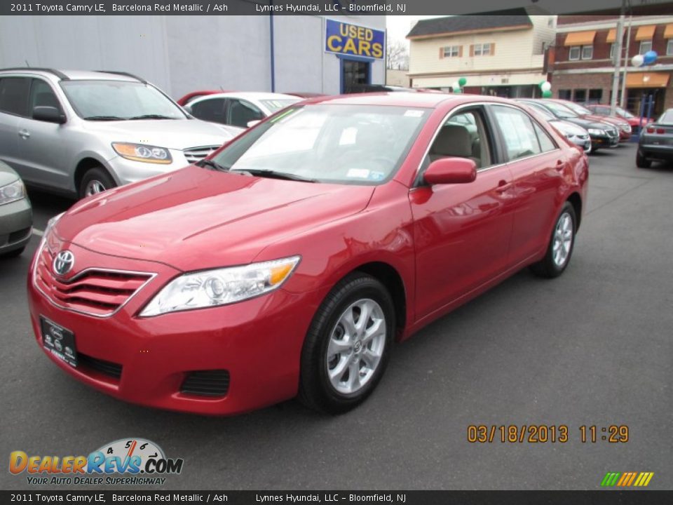 2011 Toyota Camry LE Barcelona Red Metallic / Ash Photo #2