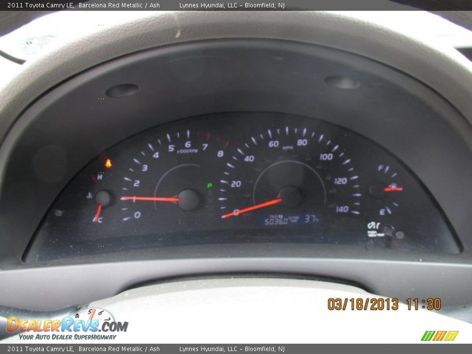 2011 Toyota Camry LE Barcelona Red Metallic / Ash Photo #8