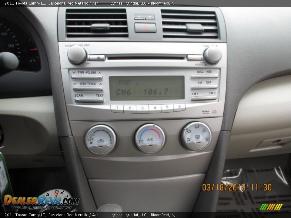 2011 Toyota Camry LE Barcelona Red Metallic / Ash Photo #9