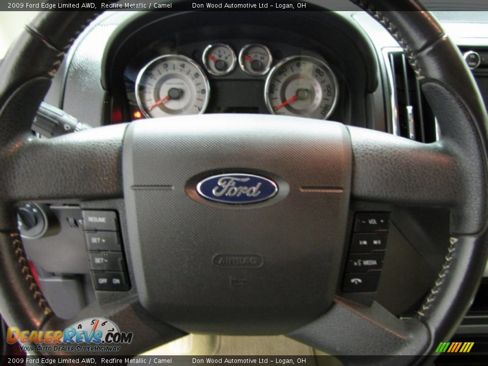 2009 Ford Edge Limited AWD Redfire Metallic / Camel Photo #16