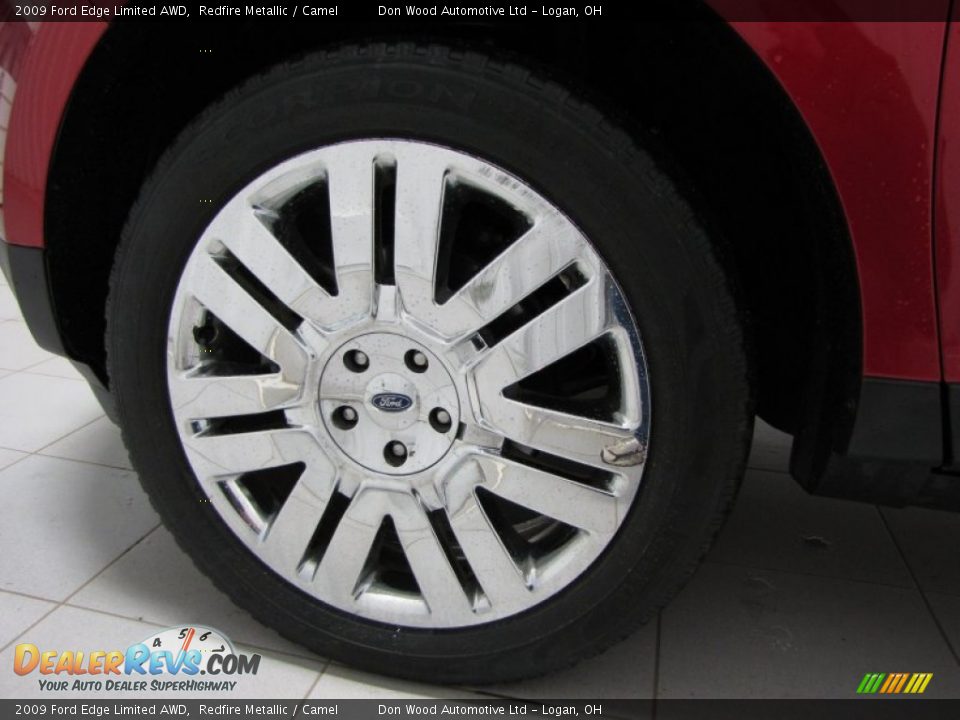 2009 Ford Edge Limited AWD Redfire Metallic / Camel Photo #22