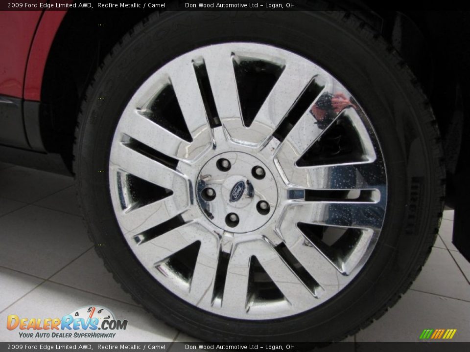 2009 Ford Edge Limited AWD Redfire Metallic / Camel Photo #24