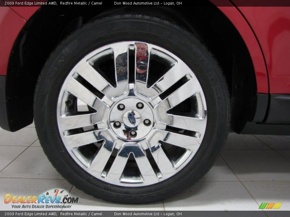 2009 Ford Edge Limited AWD Redfire Metallic / Camel Photo #25