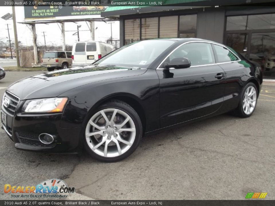 2010 Audi A5 2.0T quattro Coupe Brilliant Black / Black Photo #1