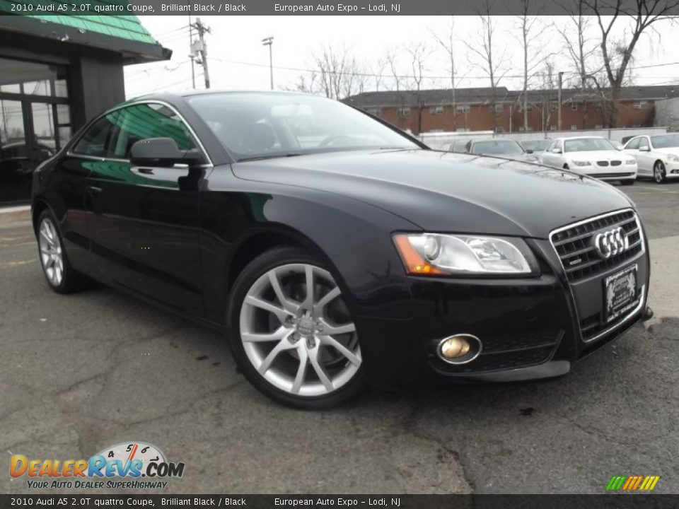 2010 Audi A5 2.0T quattro Coupe Brilliant Black / Black Photo #2