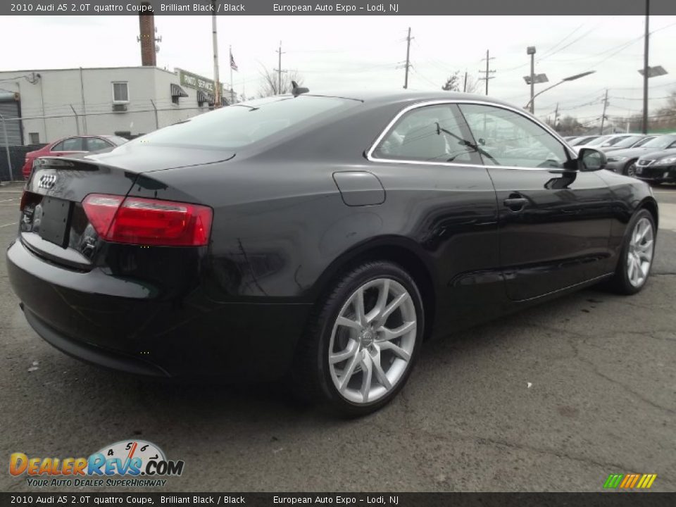 2010 Audi A5 2.0T quattro Coupe Brilliant Black / Black Photo #4