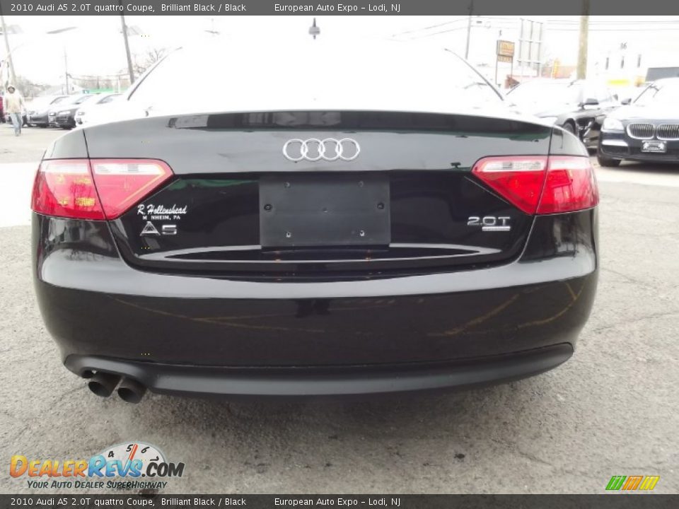 2010 Audi A5 2.0T quattro Coupe Brilliant Black / Black Photo #5