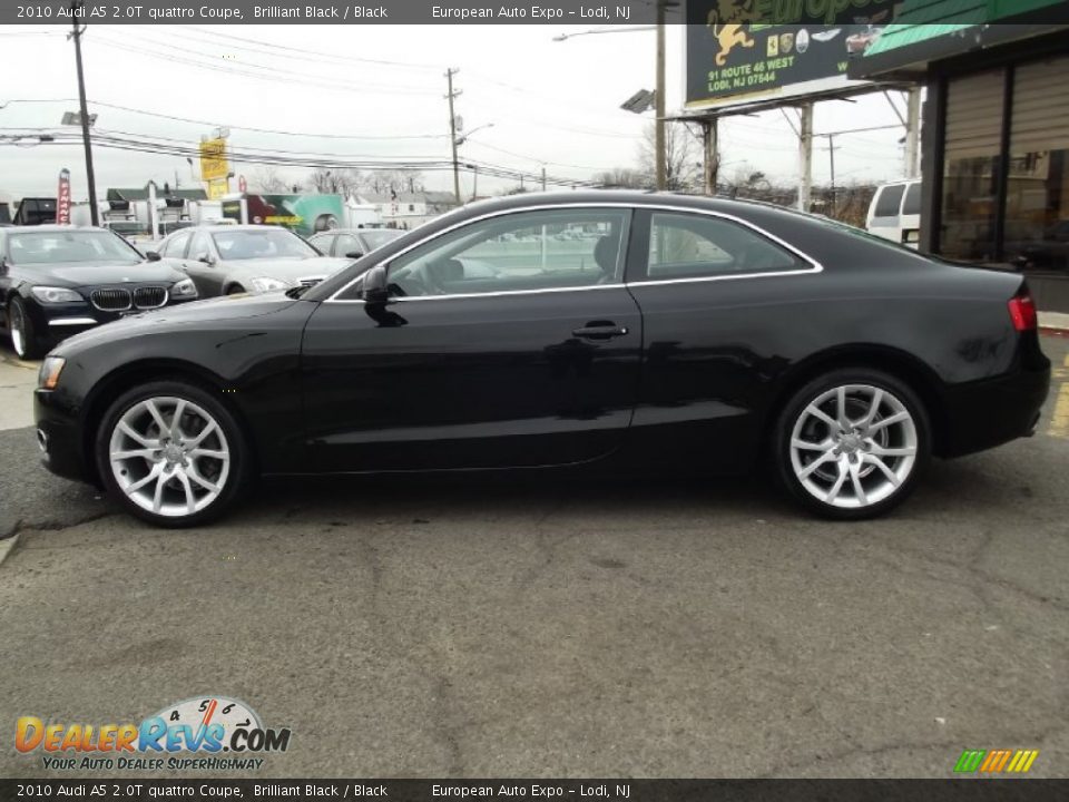 2010 Audi A5 2.0T quattro Coupe Brilliant Black / Black Photo #6
