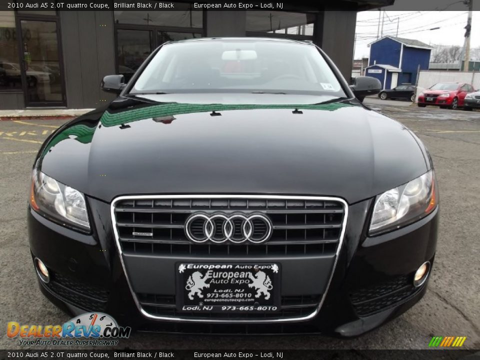 2010 Audi A5 2.0T quattro Coupe Brilliant Black / Black Photo #7