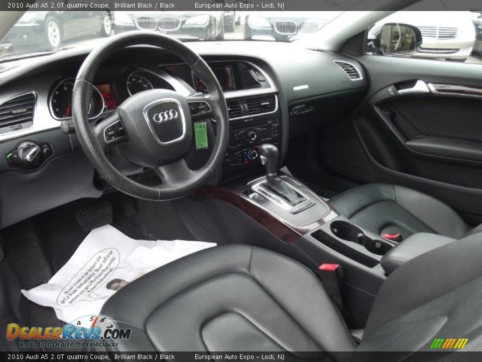2010 Audi A5 2.0T quattro Coupe Brilliant Black / Black Photo #12