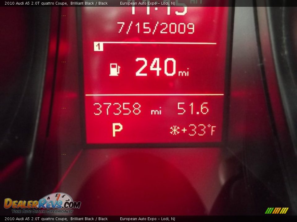 2010 Audi A5 2.0T quattro Coupe Brilliant Black / Black Photo #30