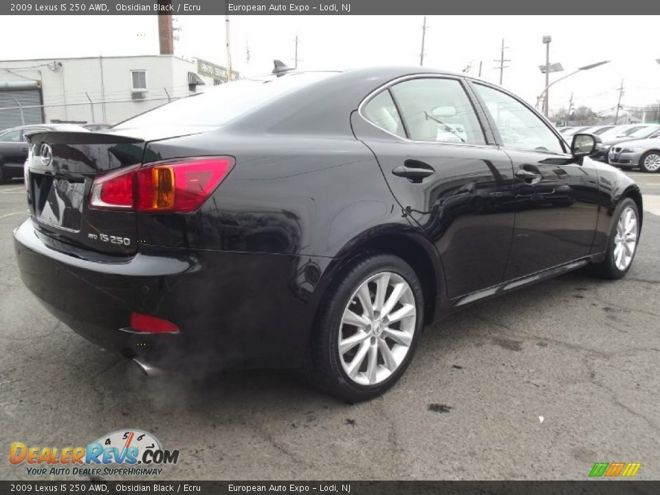 2009 Lexus IS 250 AWD Obsidian Black / Ecru Photo #4