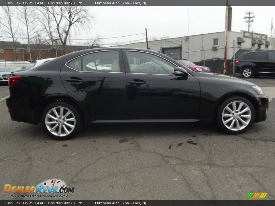2009 Lexus IS 250 AWD Obsidian Black / Ecru Photo #6