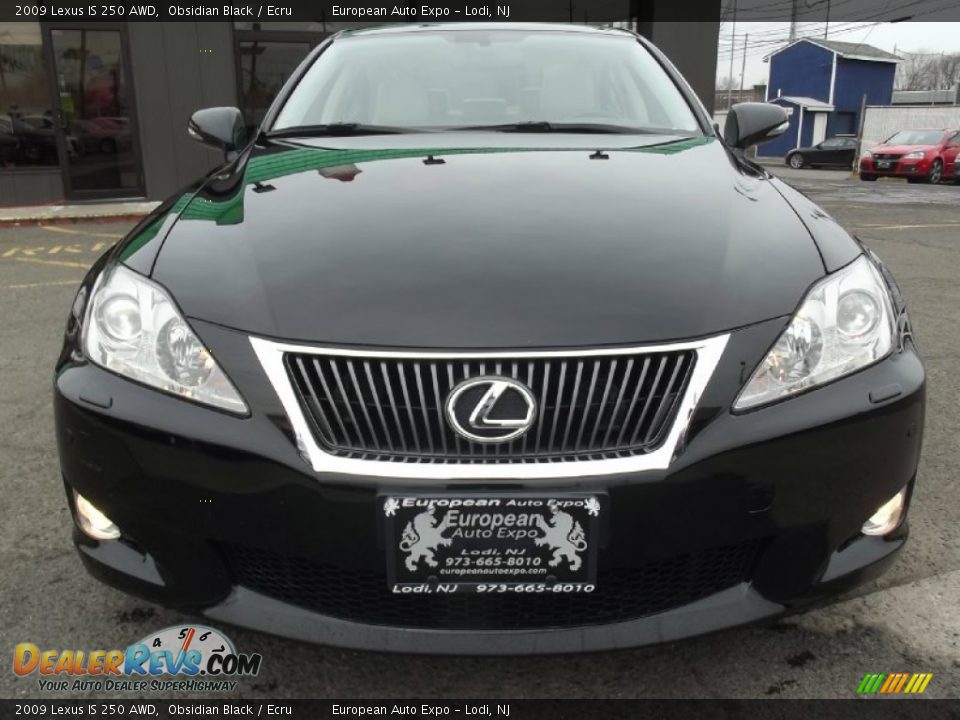 2009 Lexus IS 250 AWD Obsidian Black / Ecru Photo #7